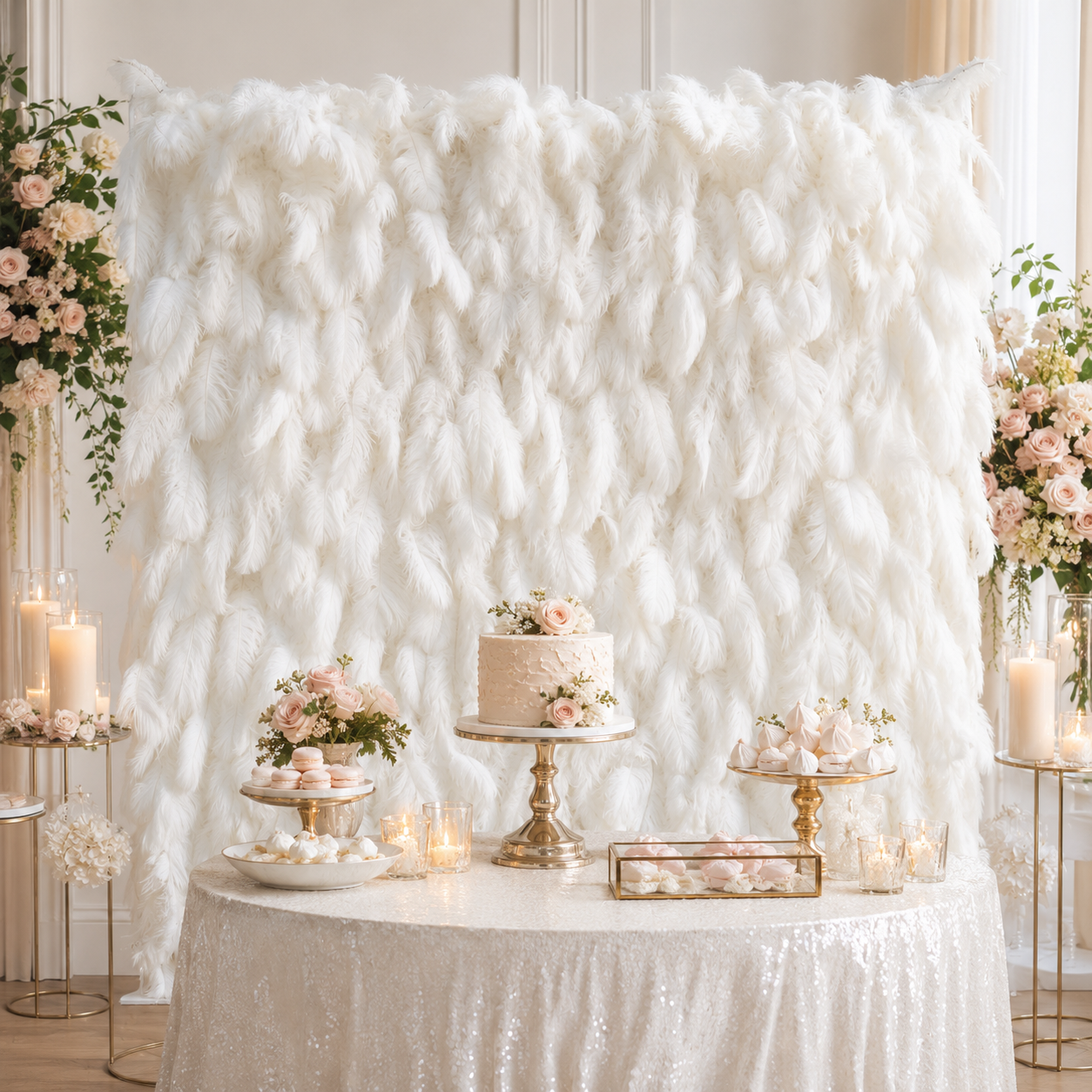 Angel Feather Wall Decor for Wedding Baby Shower Birthday Party