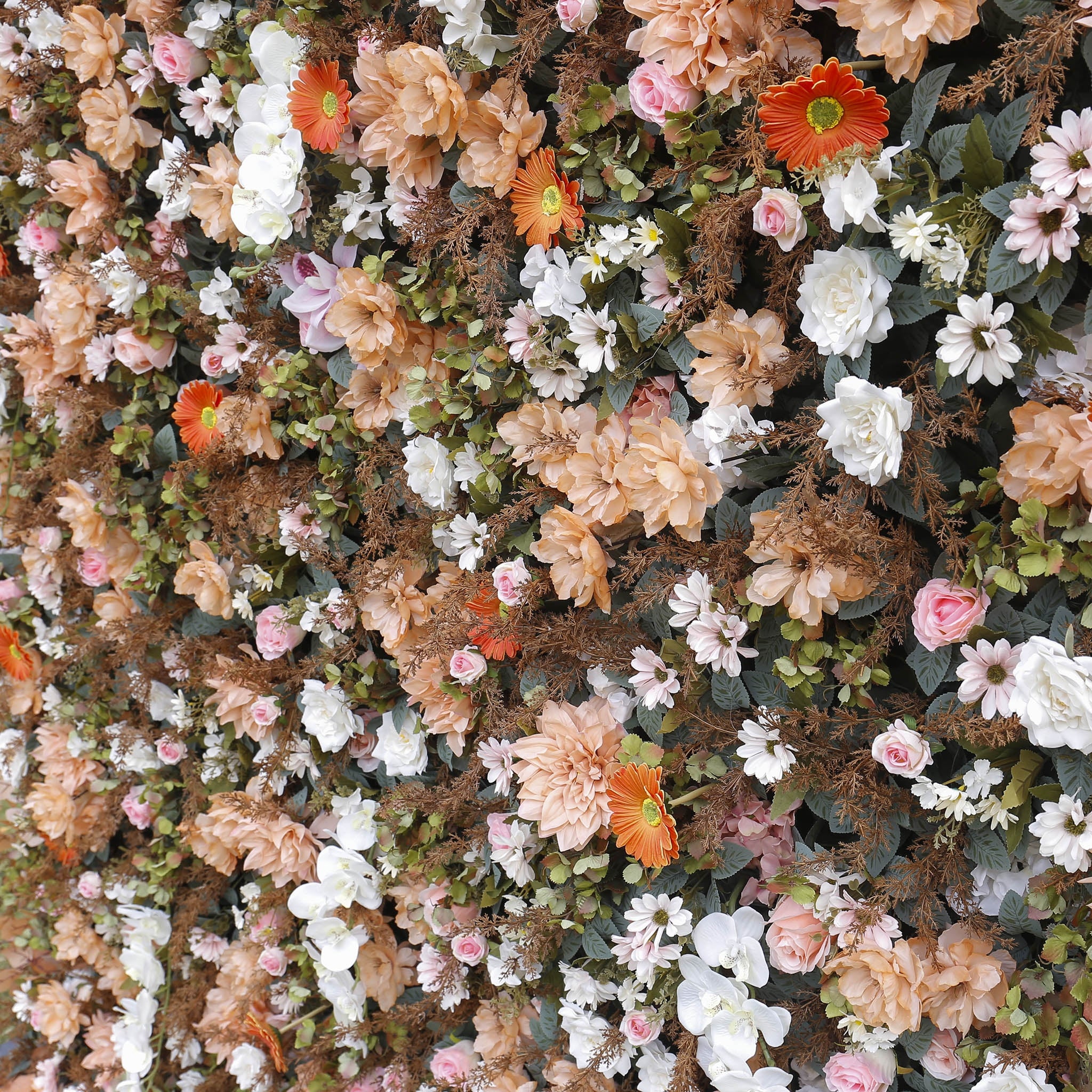Autumn Wildflower Artificial Flower Wall Backdrop for Fall Weddings