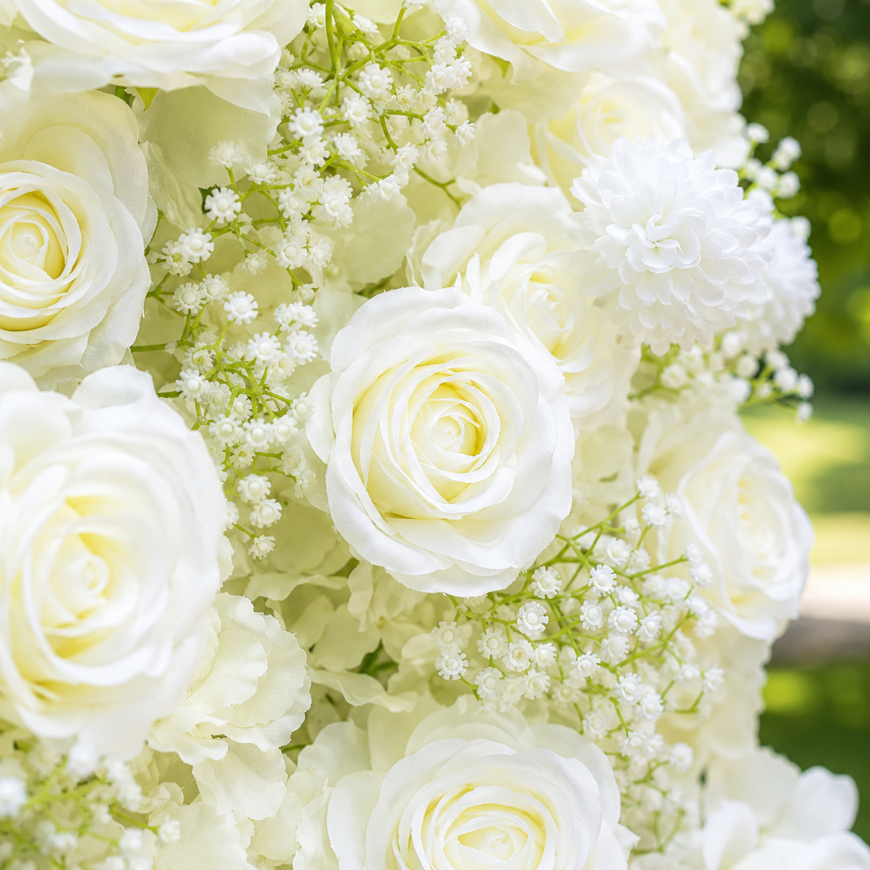Baby’s Breath Artificial Flower Wall Backdrop for Weddings, Proposals, Photo Booths and Event Decor