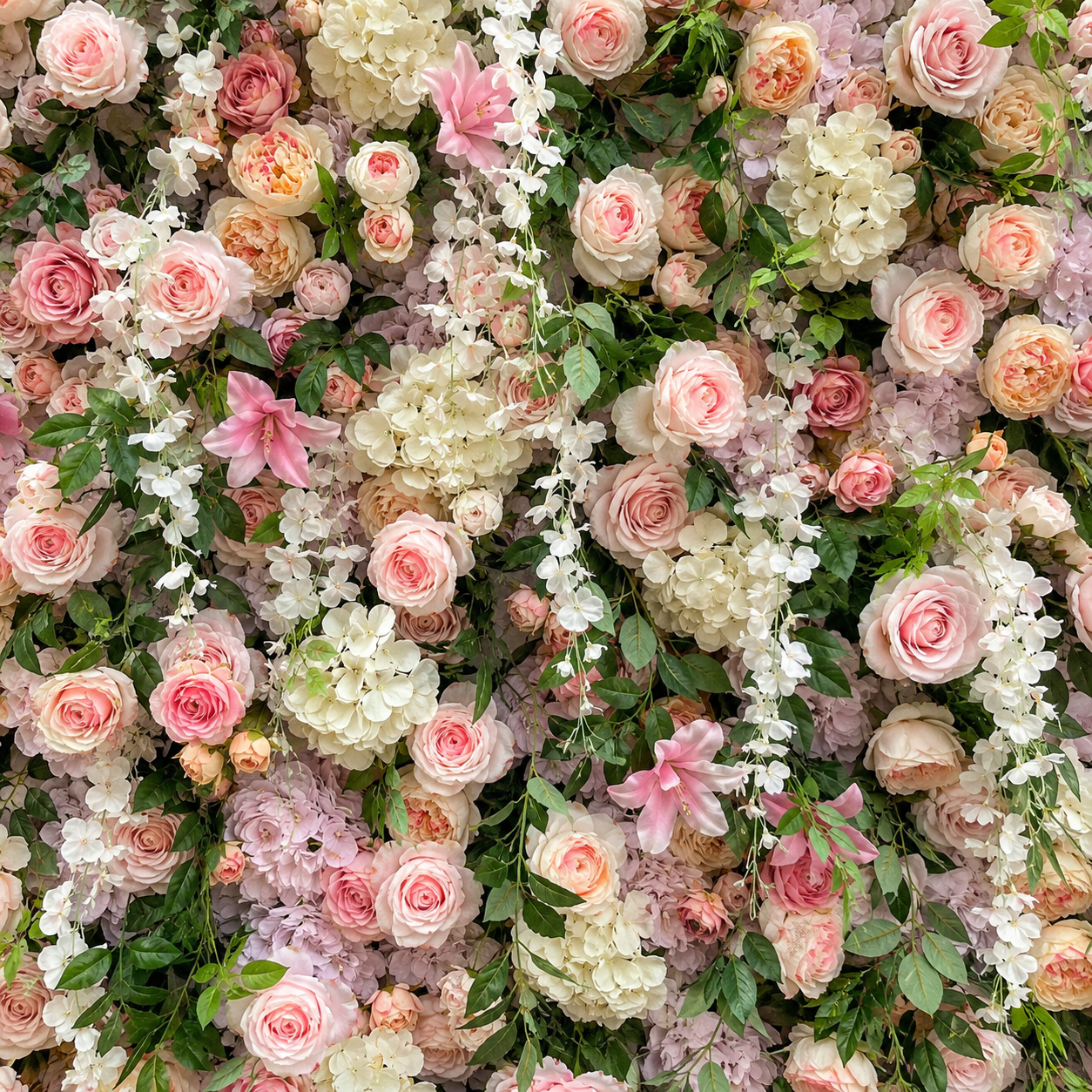 Camellia Rose Garden Artificial Flower Wall Backdrop for Weddings Proposals Birthday Parties and Wedding Season Events