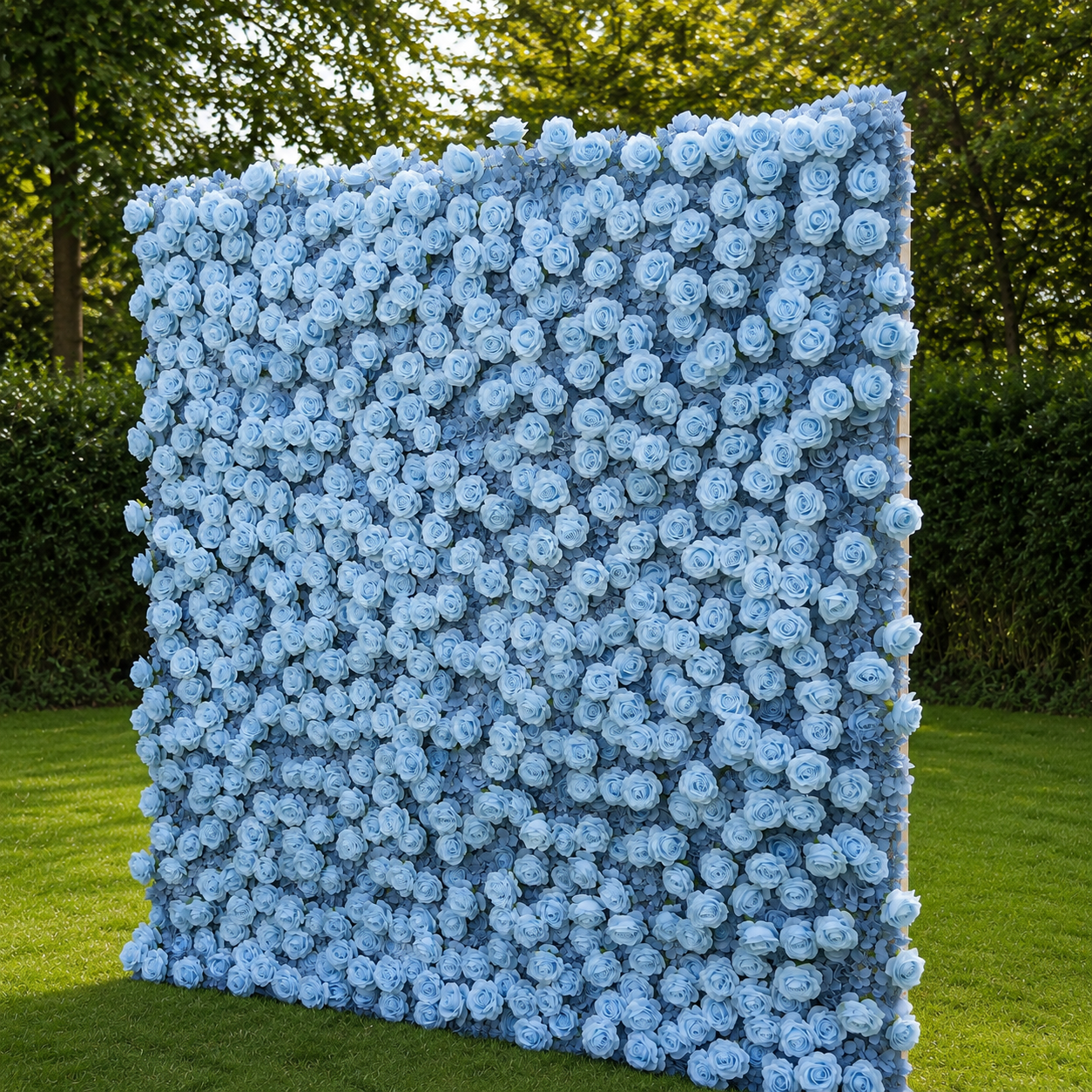 Dusty Blue Rose Flower Wall Backdrop for Baby Shower Graduation Season