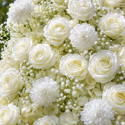 Baby’s Breath Artificial Flower Wall Backdrop for Weddings, Proposals, Photo Booths and Event Decor