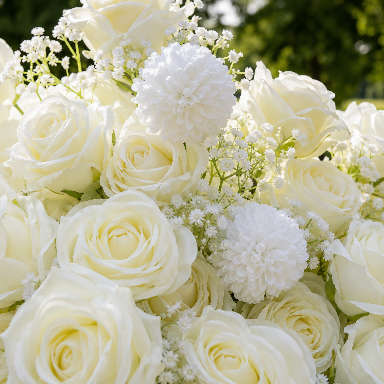 Baby’s Breath Artificial Flower Wall Backdrop for Weddings, Proposals, Photo Booths and Event Decor