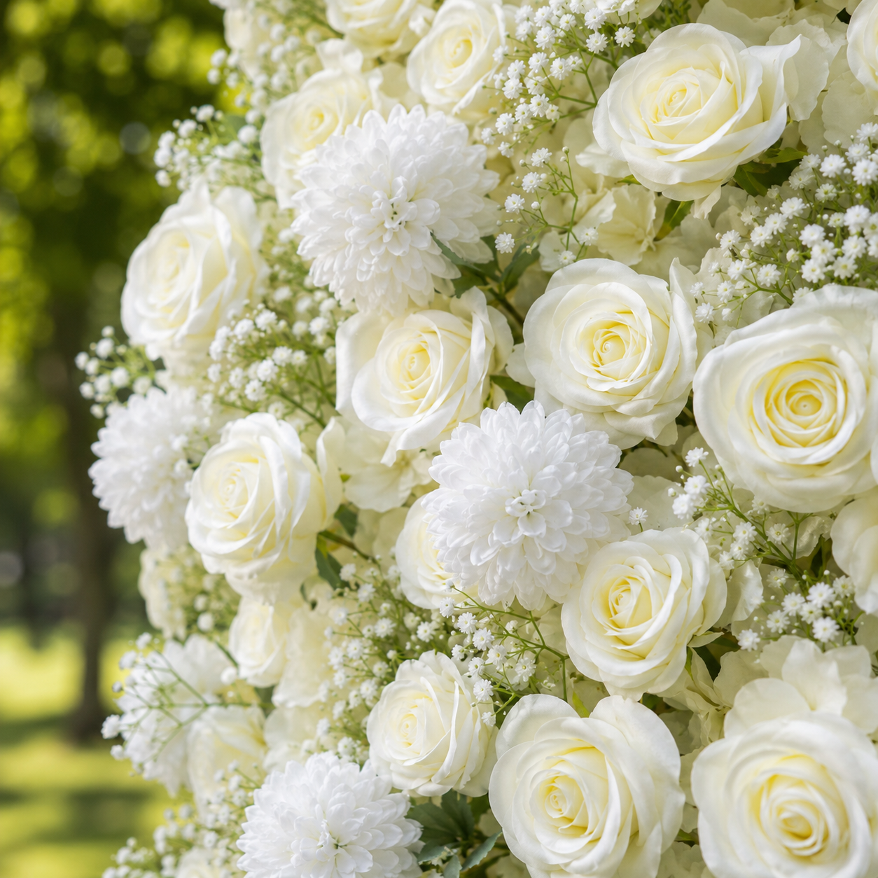 Baby’s Breath Artificial Flower Wall Backdrop for Weddings, Proposals, Photo Booths and Event Decor