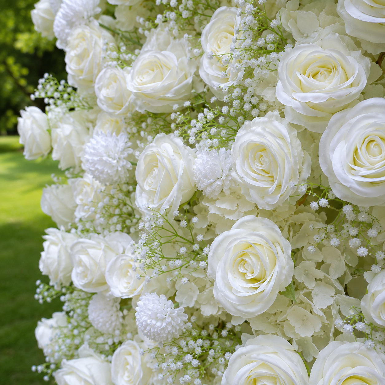 Baby’s Breath Artificial Flower Wall Backdrop for Weddings, Proposals, Photo Booths and Event Decor