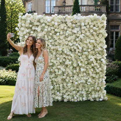 Baby’s Breath Artificial Flower Wall Backdrop for Weddings, Proposals, Photo Booths and Event Decor