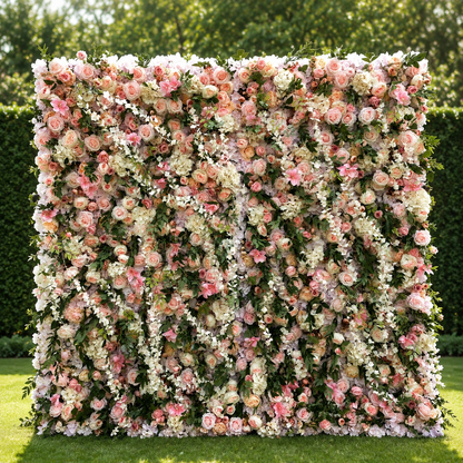 Camellia Rose Garden Artificial Flower Wall Backdrop for Weddings Proposals Birthday Parties and Wedding Season Events