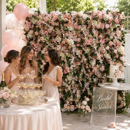 Camellia Rose Garden Artificial Flower Wall Backdrop for Weddings Proposals Birthday Parties and Wedding Season Events