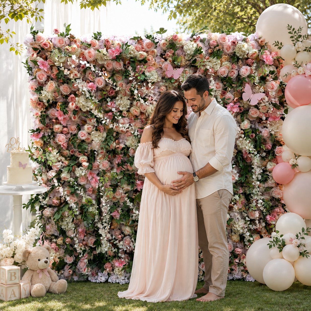Camellia Rose Garden Artificial Flower Wall Backdrop for Weddings Proposals Birthday Parties and Wedding Season Events