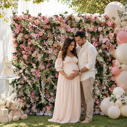 Camellia Rose Garden Artificial Flower Wall Backdrop for Weddings Proposals Birthday Parties and Wedding Season Events