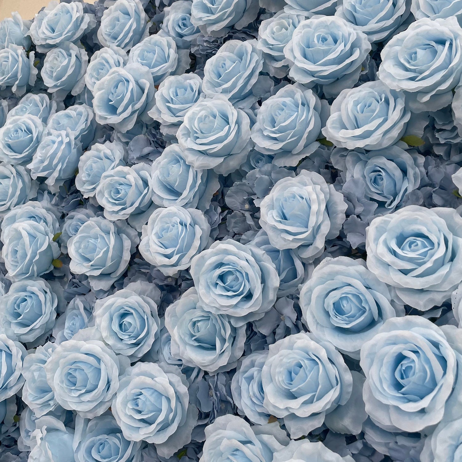 Dusty Blue Rose Flower Wall Backdrop for Baby Shower Graduation Season