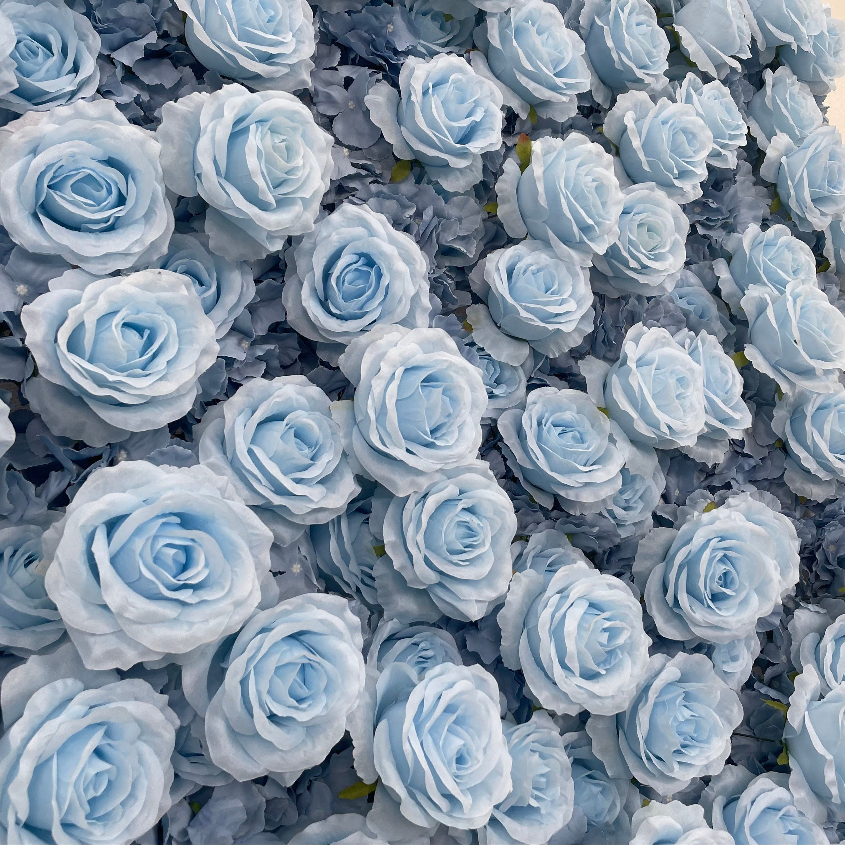 Dusty Blue Rose Flower Wall Backdrop for Baby Shower Graduation Season