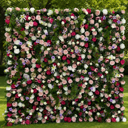 Garden Rose Greenery Artificial Flower Wall Backdrop for Weddings and Events
