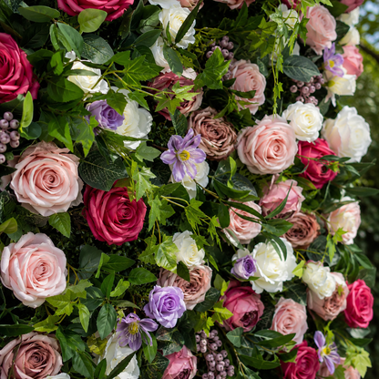 Garden Rose Greenery Artificial Flower Wall Backdrop for Weddings and Events