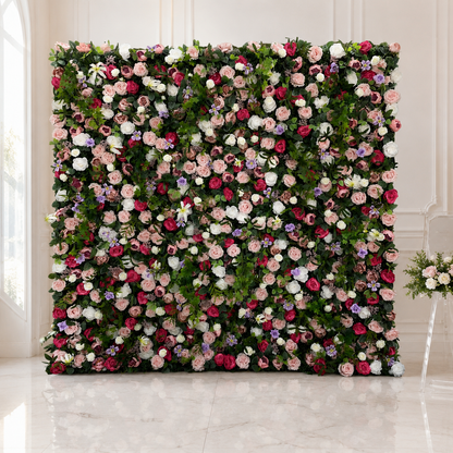 Garden Rose Greenery Artificial Flower Wall Backdrop for Weddings and Events