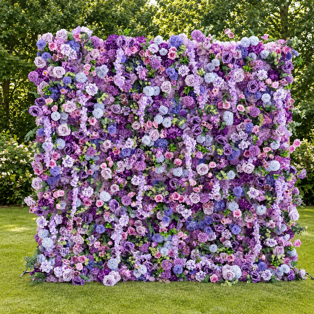Lavender Garden Flower Wall Backdrop for Wedding Bridal Shower &amp; Garden Party