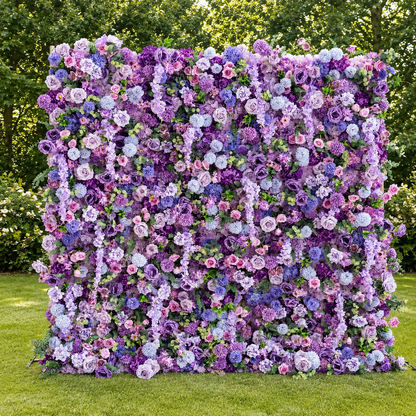 Lavender Garden Flower Wall Backdrop for Wedding Bridal Shower &amp; Garden Party
