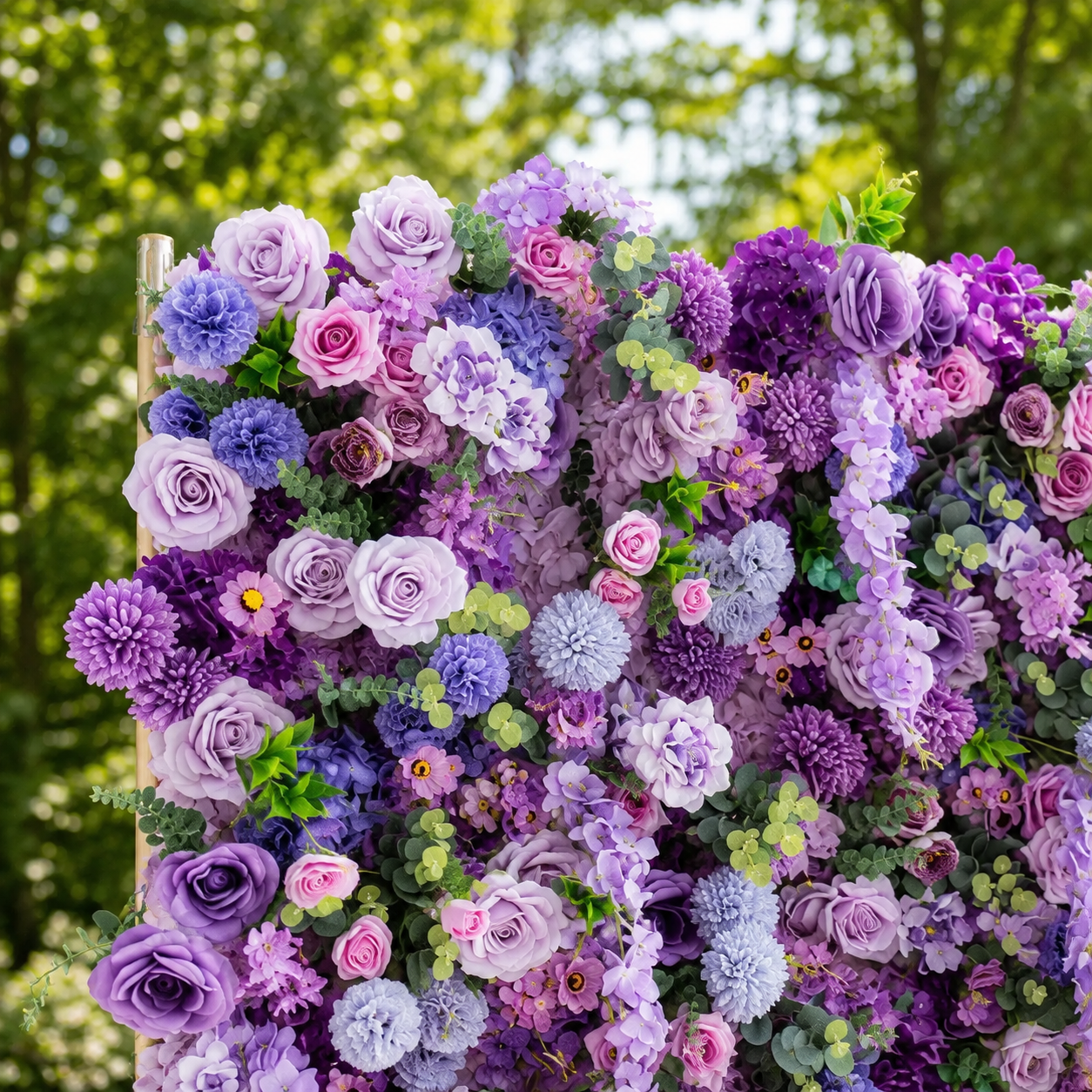 Lavender Garden Flower Wall Backdrop for Wedding Bridal Shower &amp; Garden Party