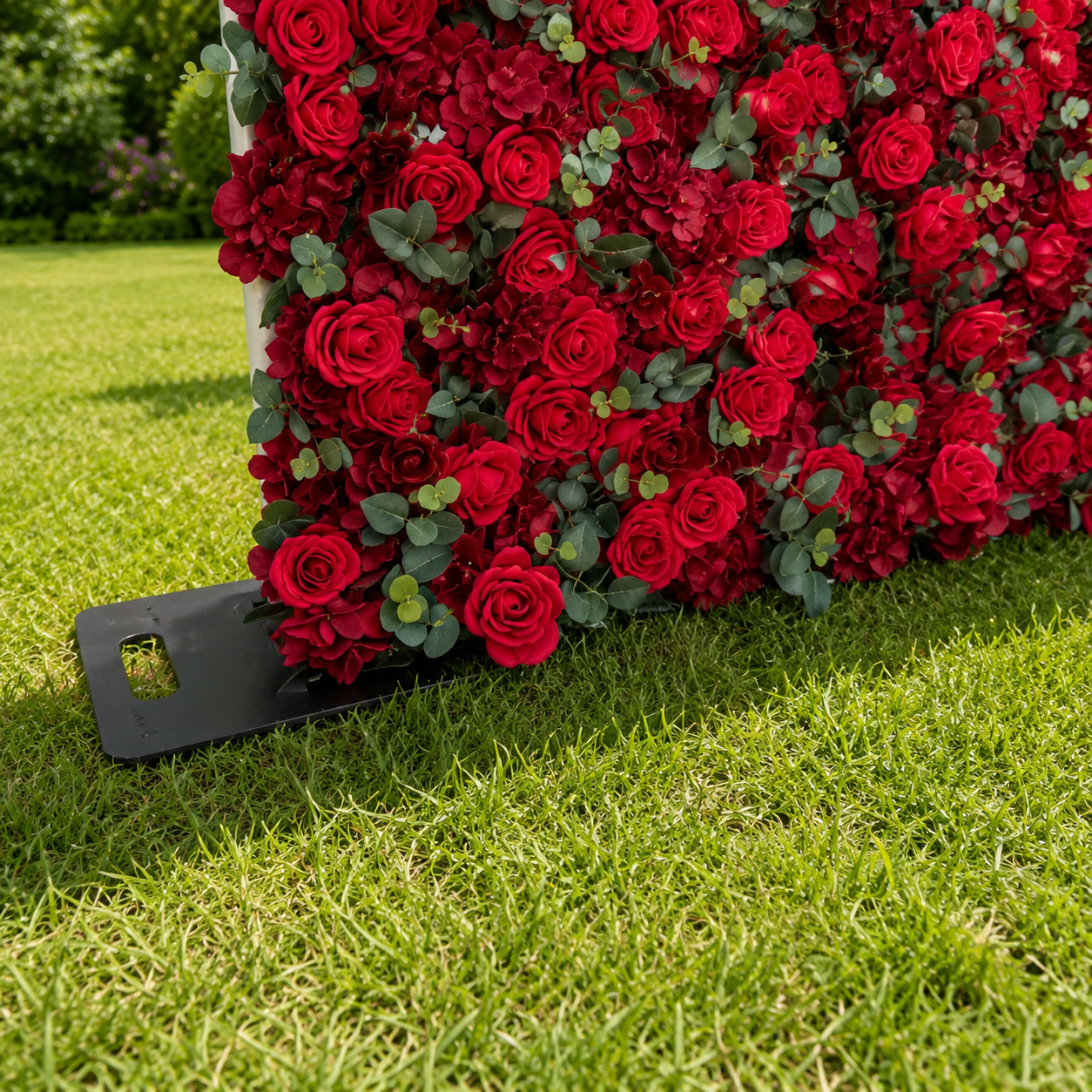 Ruby Classic Red Rose Flower Wall Backdrop for Weddings Valentine’s Day Christmas